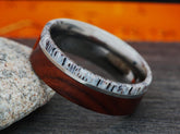 The Zebra | Titanium Ring with Ironwood and Deer Antler