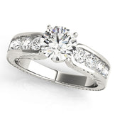 Engagement Rings Single Row Channel Set - TN50255-E