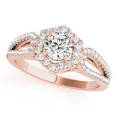 Engagement Rings Halo Round - TN50558-E