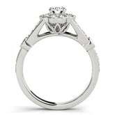 Engagement Rings Halo Round - TN50880-E