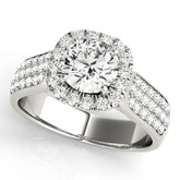 Engagement Rings Halo Round - TN50884-E