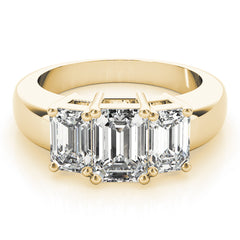 Engagement Rings 3 Stone Emerald - TN81981