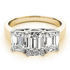 Engagement Rings 3 Stone Emerald - TN81986