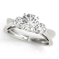 Engagement Rings 3 Stone Round - TN82849-1/2
