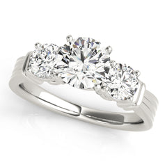 Engagement Rings 3 Stone Round - TN82851-1/2