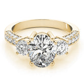 Engagement Rings 3 Stone Oval - TN82944