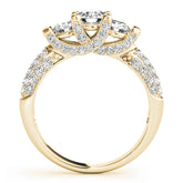 Engagement Rings 3 Stone Round - TN83741