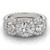 Engagement Rings 3 Stone Round - TN84080