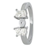 Engagement Rings 3 Stone Traps & Halfmoons - TN84112