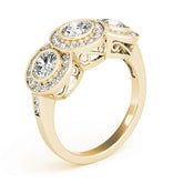 Engagement Rings 3 Stone Round - TN84448