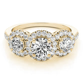 Engagement Rings 3 Stone Round - TN84449
