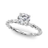 Engagement Ring With Twisted Shank - TN85290