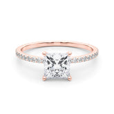 Hidden Halo Princess Cut Center Single Row - TN85295