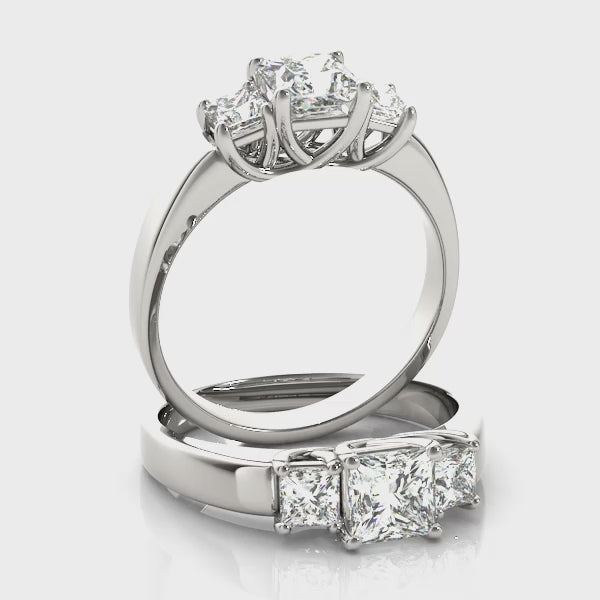 Engagement Rings 3 Stone Princess - TN82571