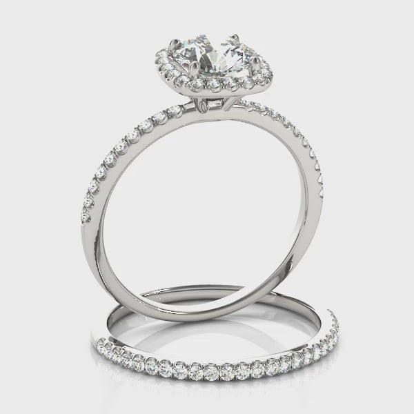 Engagement Rings Halo Round - TN50893-E