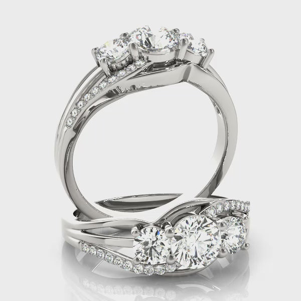 Engagement Rings 3 Stone Round - TN83825