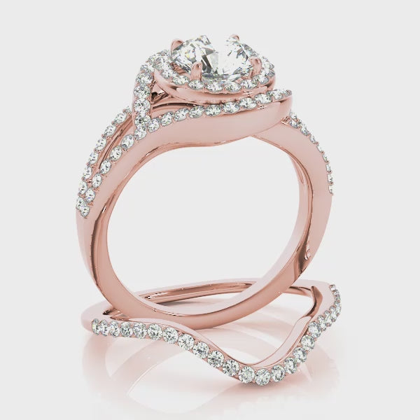 Engagement Rings Halo Round - TN50890-E