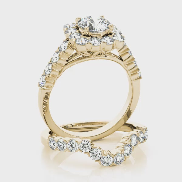 Engagement Rings Halo Round - TN50897-E