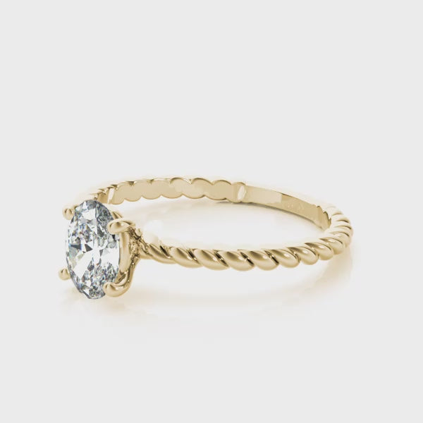 Twisted Shank Oval Center - TN51146-E