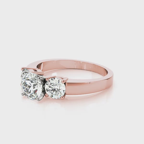 Engagement Rings 3 Stone Round - TN82846