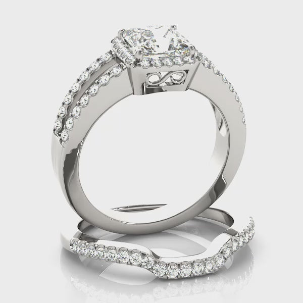 Engagement Rings Halo Square & Cushion - TN84051