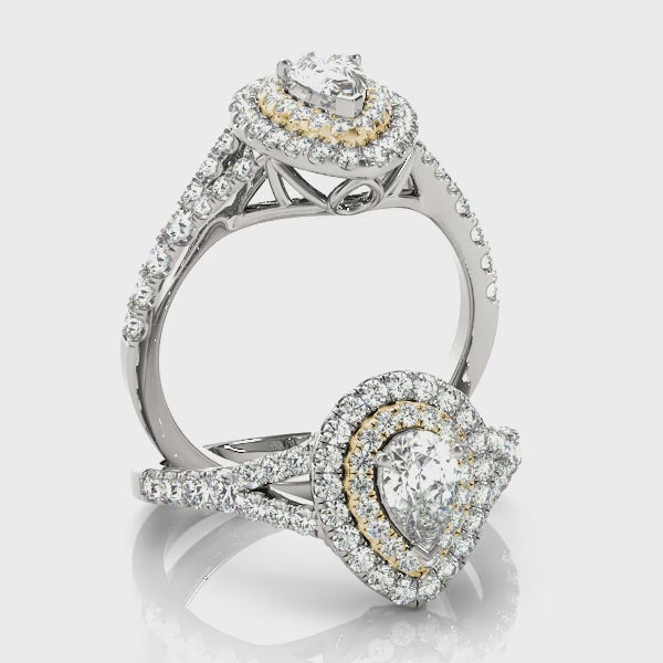 Engagement Rings Pear Halo - TN50950-E