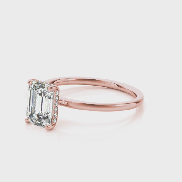Engagement Ring Emerald Cut Center - TN51156-E