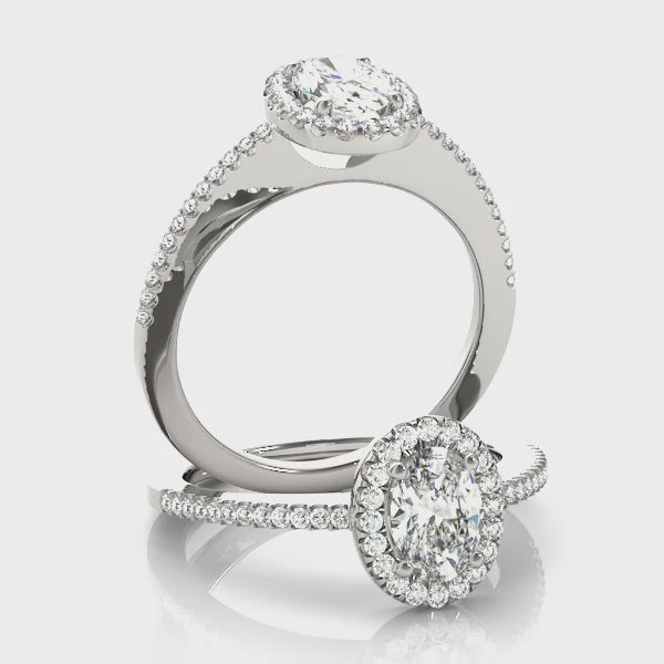 Engagement Rings Halo Oval - TN50816-E