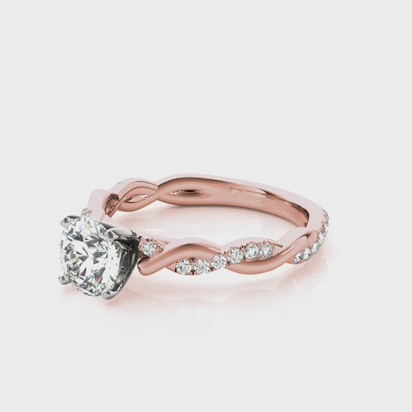 Braided Shank Engagement Ring - TN51074-E