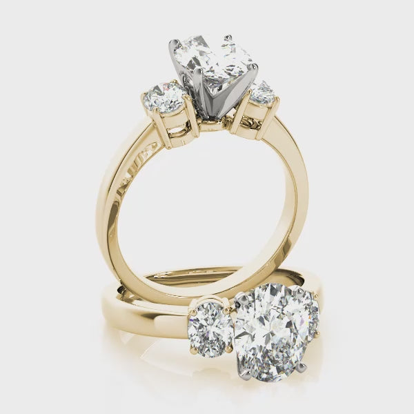 Engagement Rings 3 Stone Oval - TN82752