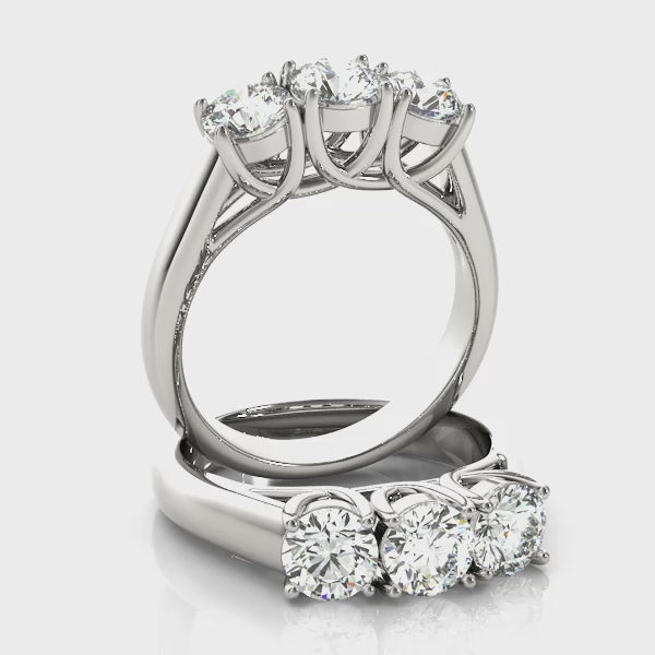 Engagement Rings 3 Stone Round - TN82566