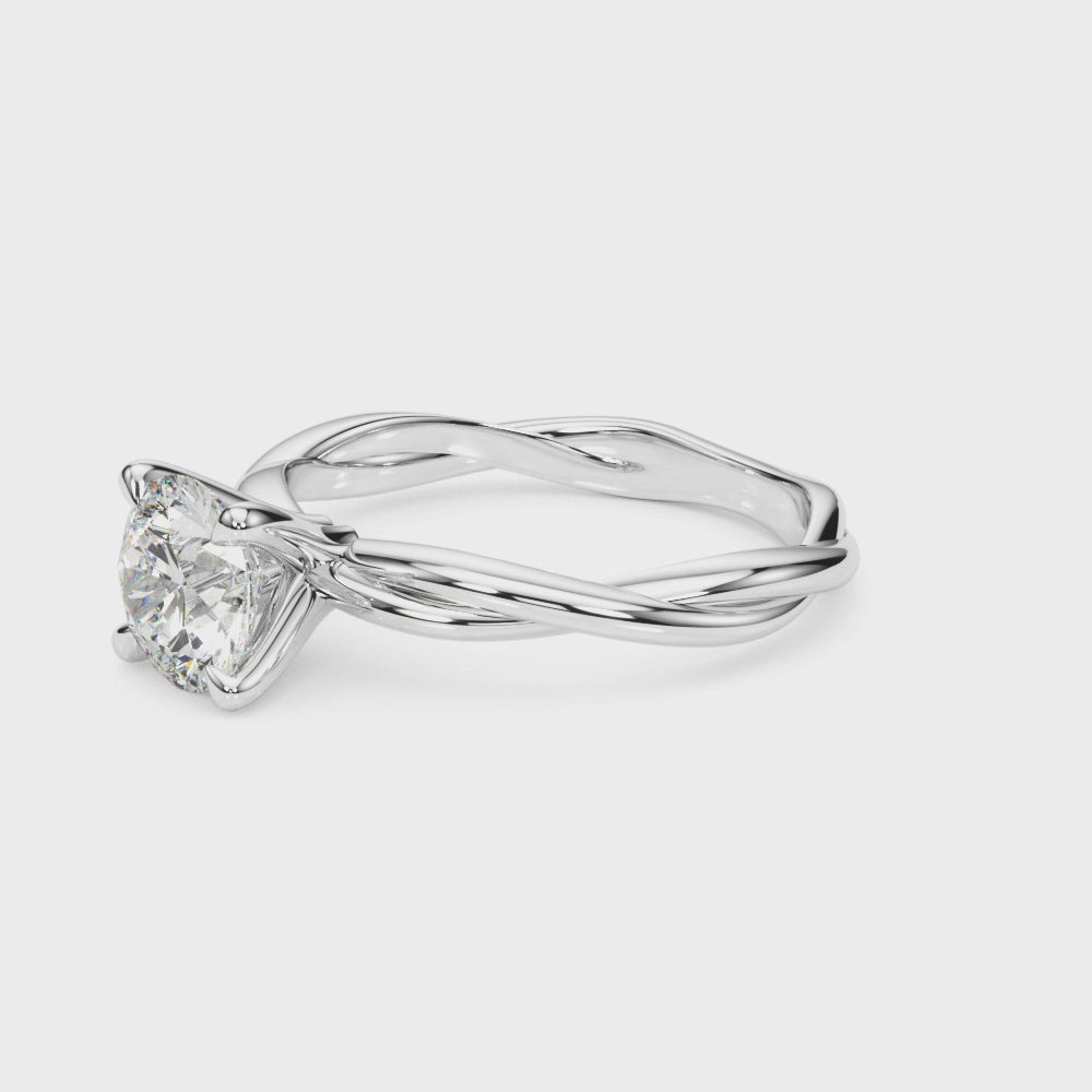 Twisted Shank Engagement Ring - TN51120-E