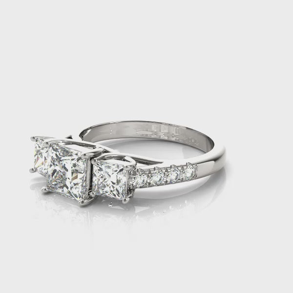 Engagement Rings 3 Stone Princess - TN82872