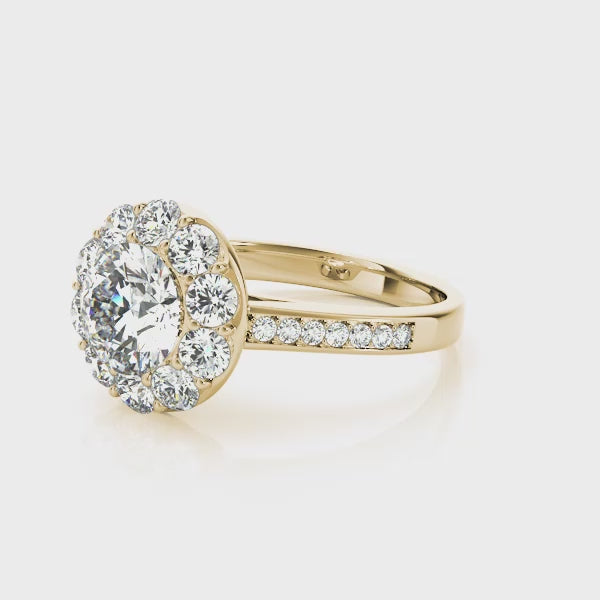 Engagement Rings Halo Round - TN50578-E