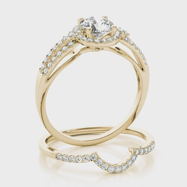Engagement Rings Halo Round - TN50537-E