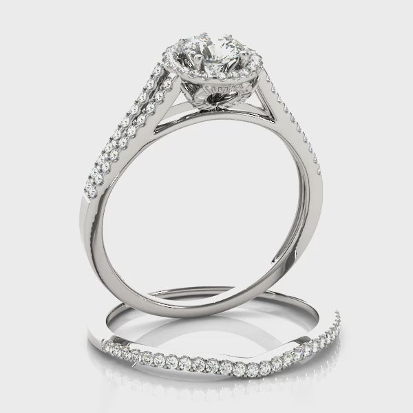 Engagement Rings Halo Round - TN50545-E