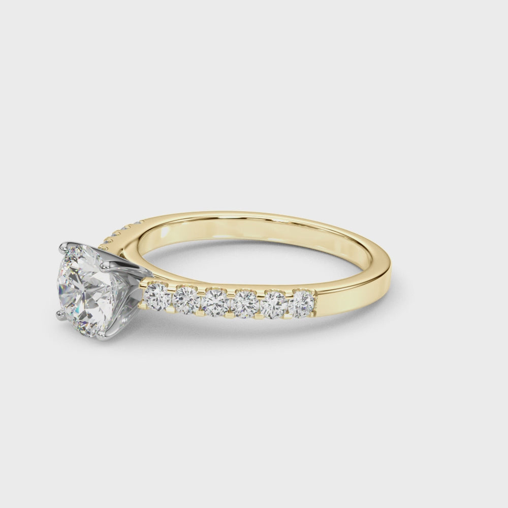 Engagement Rings Single Row Prong Set - TN50367-E