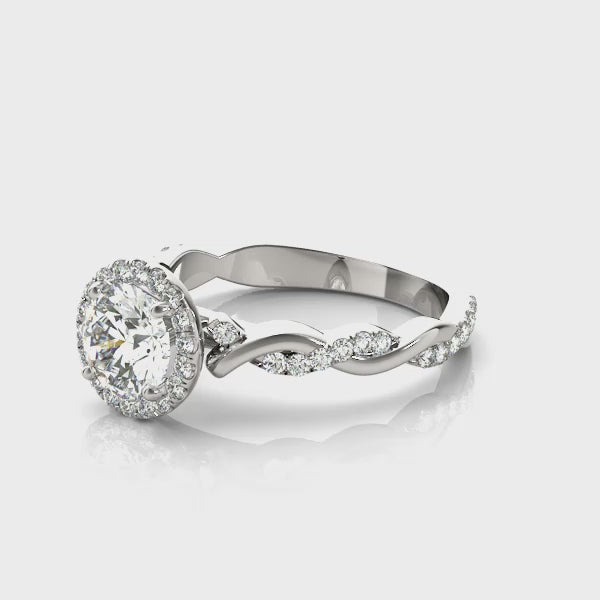 Braided Shank With Round Halo Head - TN51081-E
