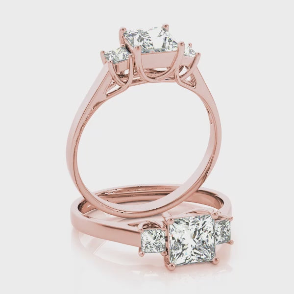 Engagement Rings 3 Stone Princess - TN83476
