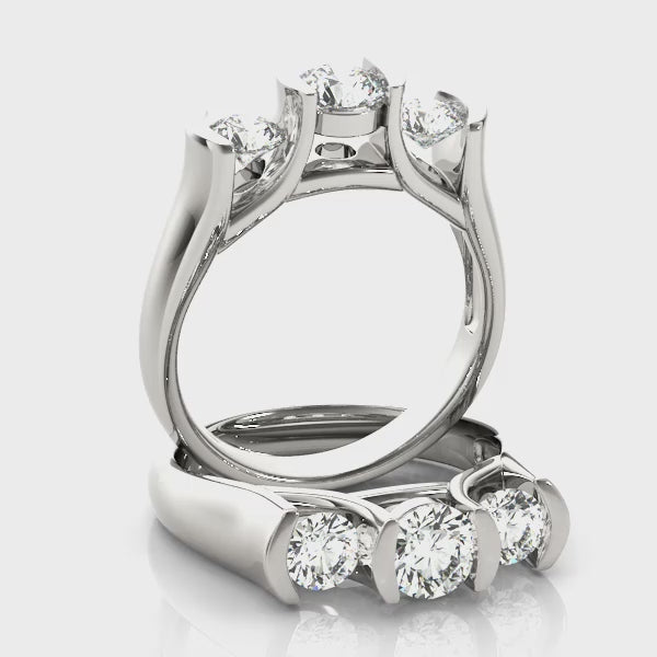 Engagement Rings 3 Stone Round - TN82390