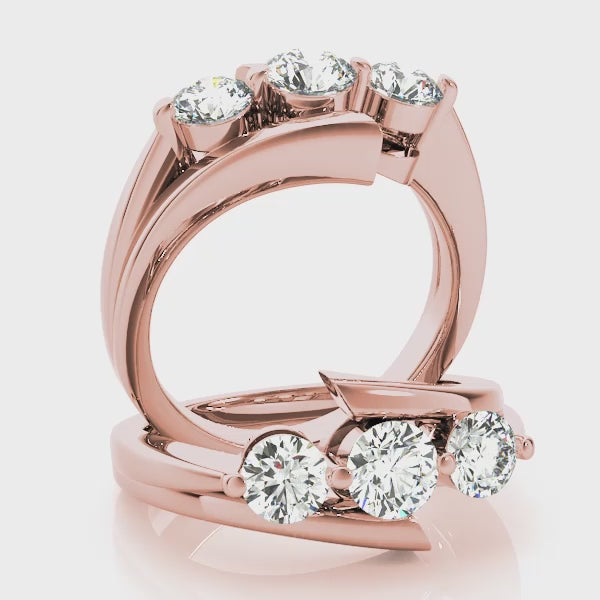 Engagement Rings 3 Stone Round - TN82956