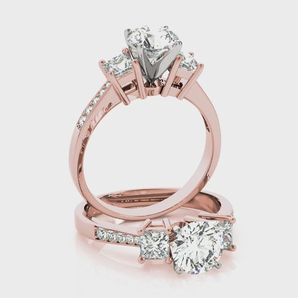 Engagement Rings 3 Stone Princess - TN83368