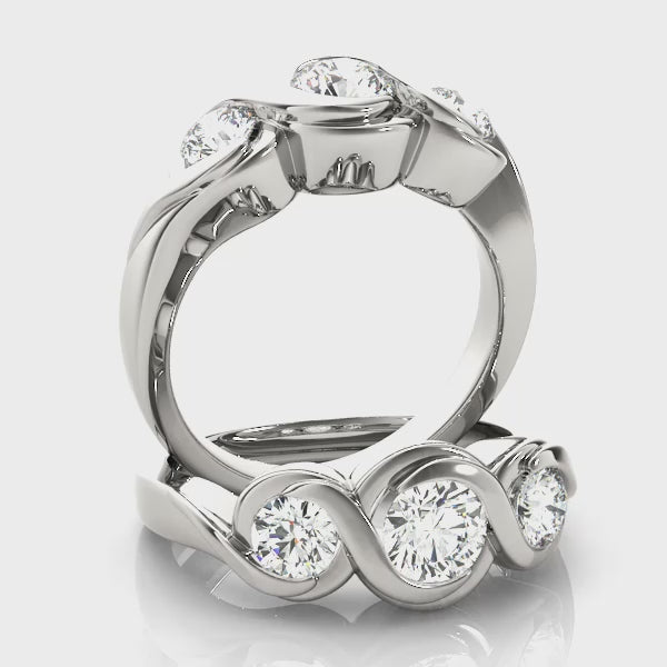 Engagement Rings 3 Stone Round - TN82952