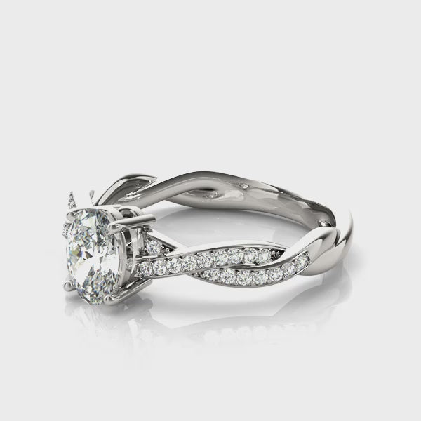 Oval Ring With Braided Shank - TN85000