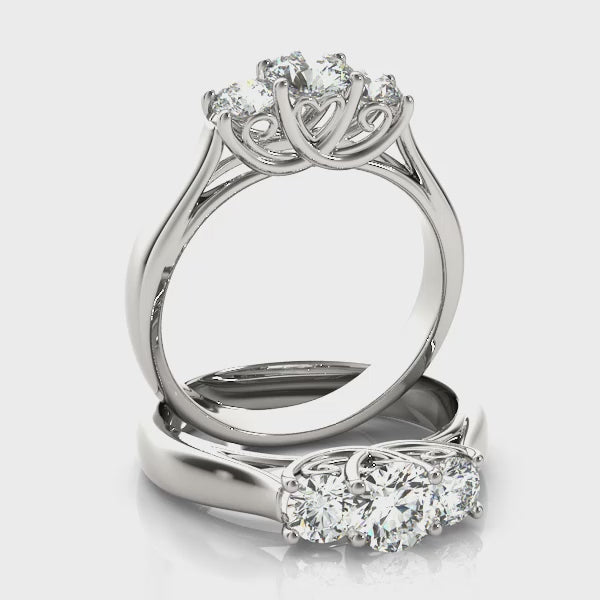 Engagement Rings 3 Stone Round - TN83823
