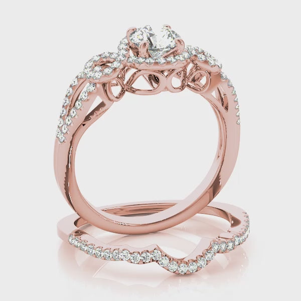 Engagement Rings Halo Round - TN50559-E