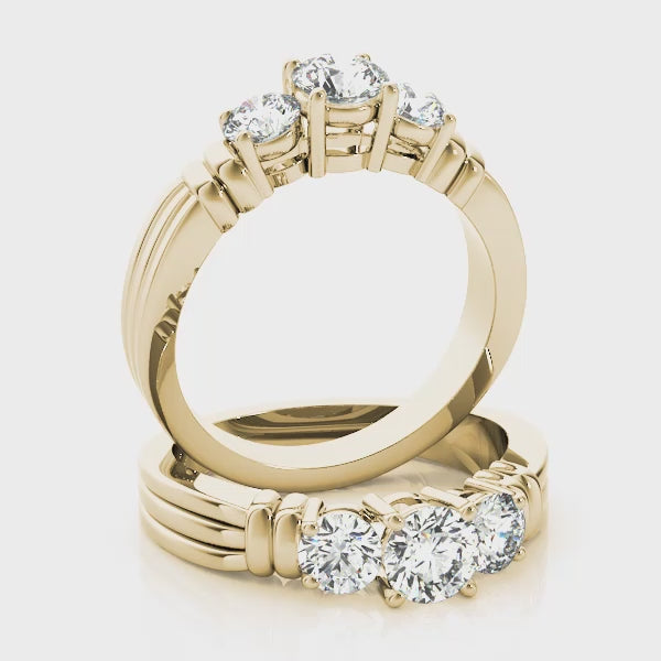 Engagement Rings 3 Stone Round - TN83283