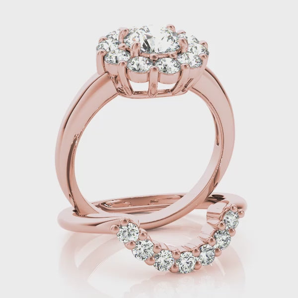 Engagement Rings Halo Round - TN50630-E