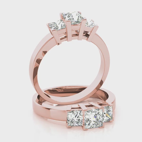 Engagement Rings 3 Stone Princess - TN82570
