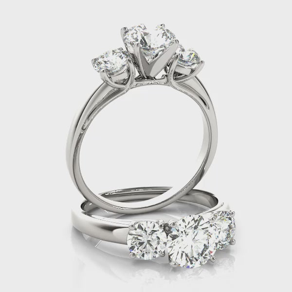 Engagement Rings 3 Stone Round - TN83280
